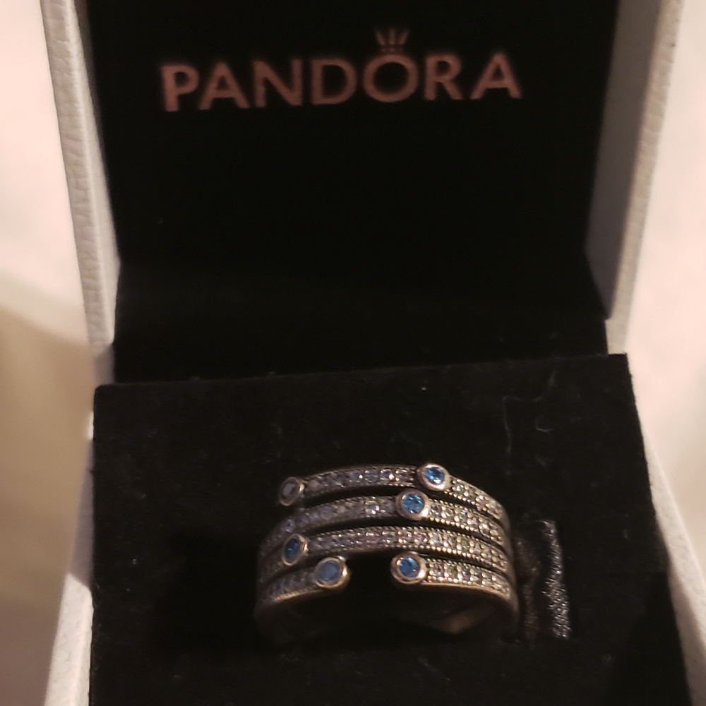 Pandora Shimmering Ocean Ring